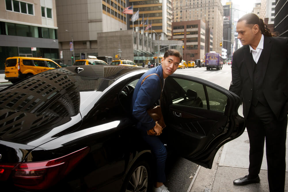 A Man Using Marlow Executive Taxis